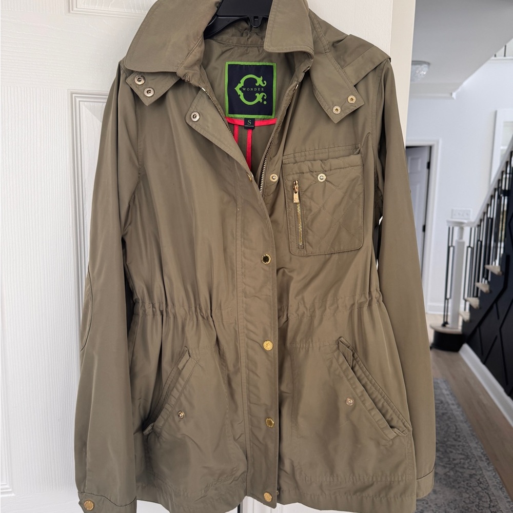 C. Wonder Khaki Utility Jacket with Gold Accents